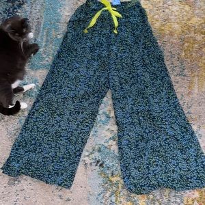 COPY - NWT Free People Intimately Lounge/Beach Pants size small navy/green